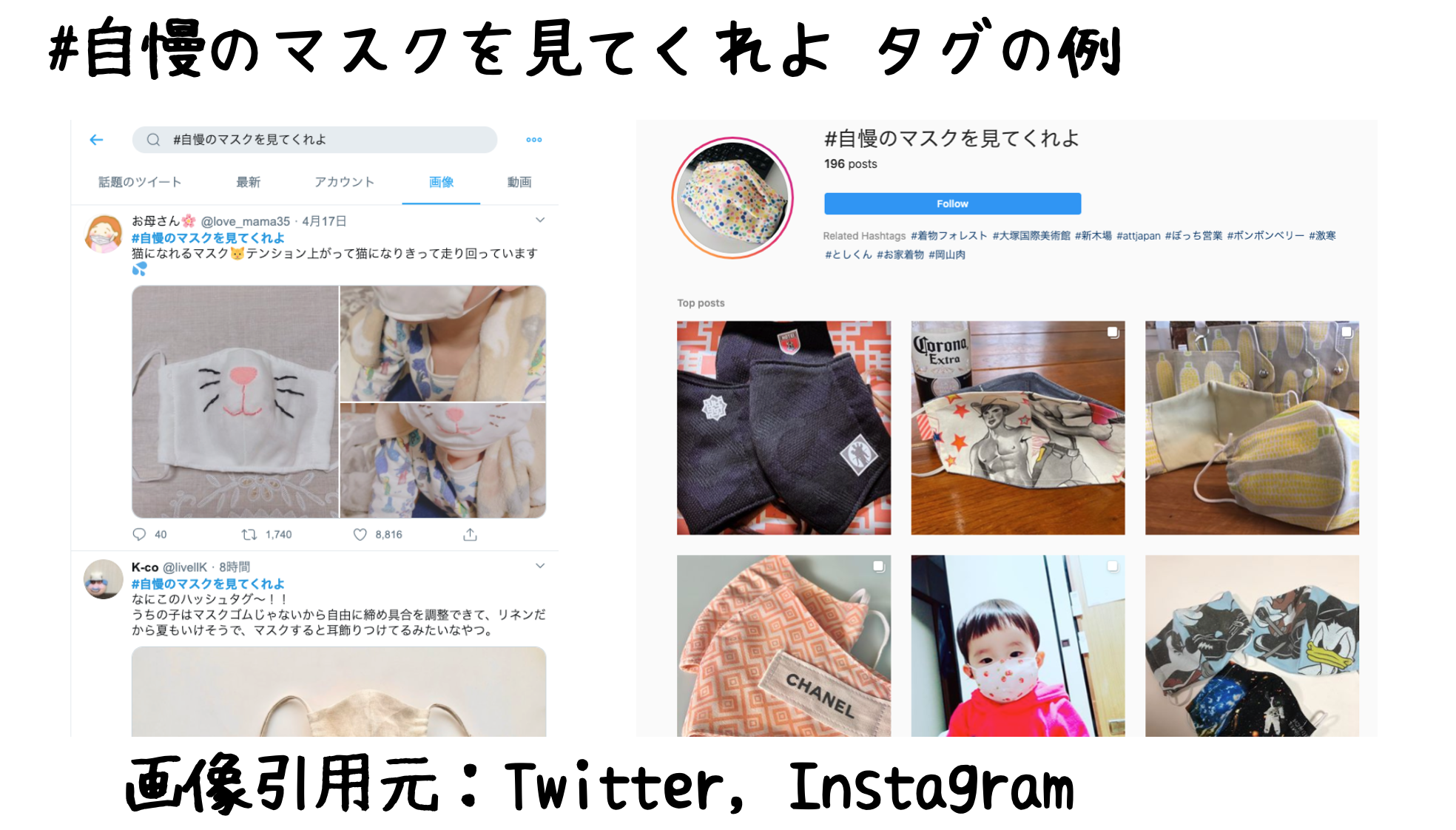 #自慢のマスクを見てくれよ 〜トレンドとハッシュタグ