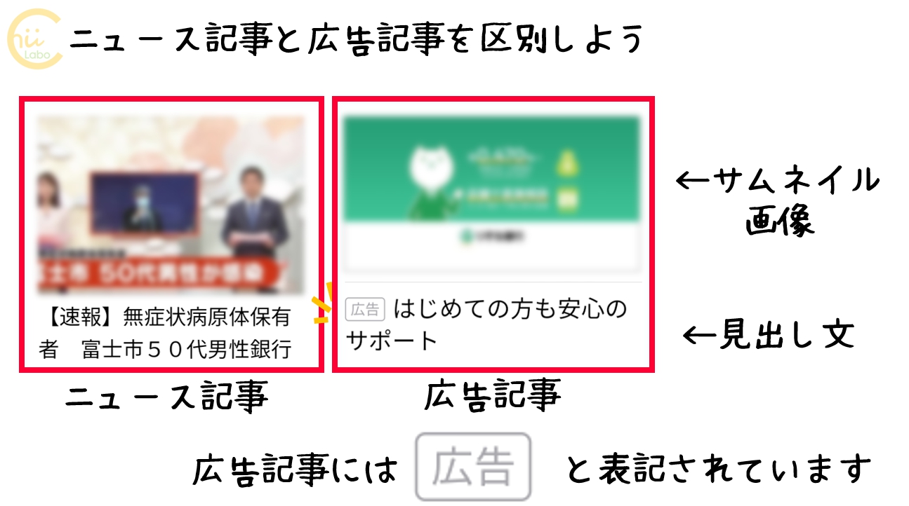 ニュース記事と広告を区別しよう