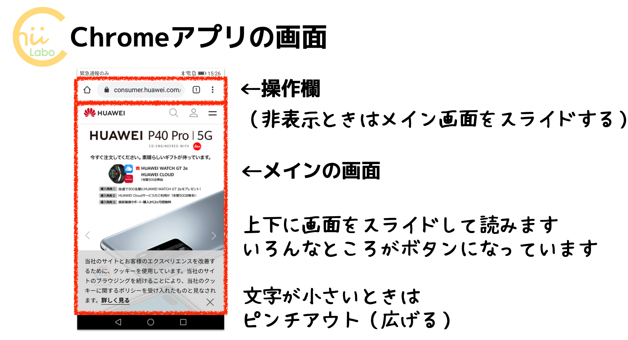Chromeアプリの画面構成
