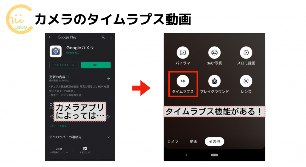 タイムラプス動画  〜スマートフォンのカメラ