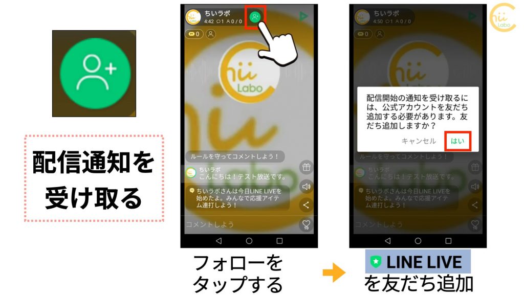 Line Live ラインライブ って何 配信画面の見方 スマホ教室ちいラボ