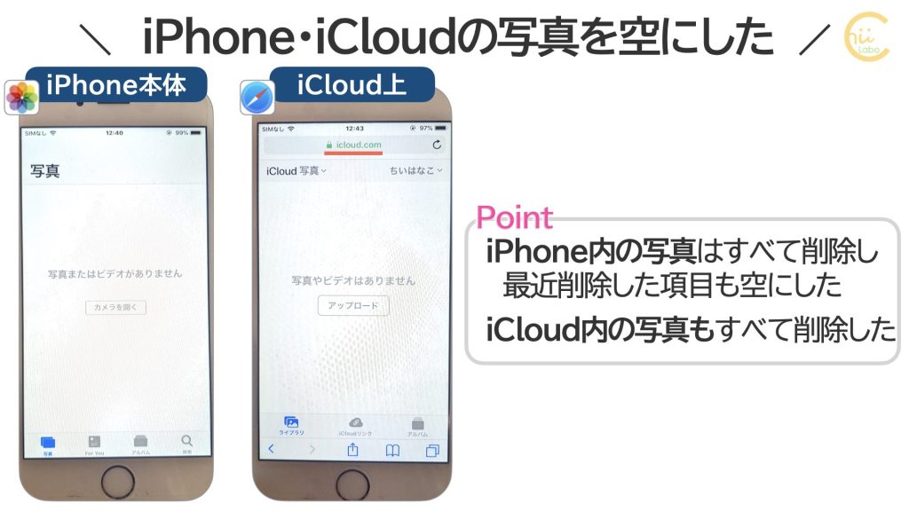 空の状態にする