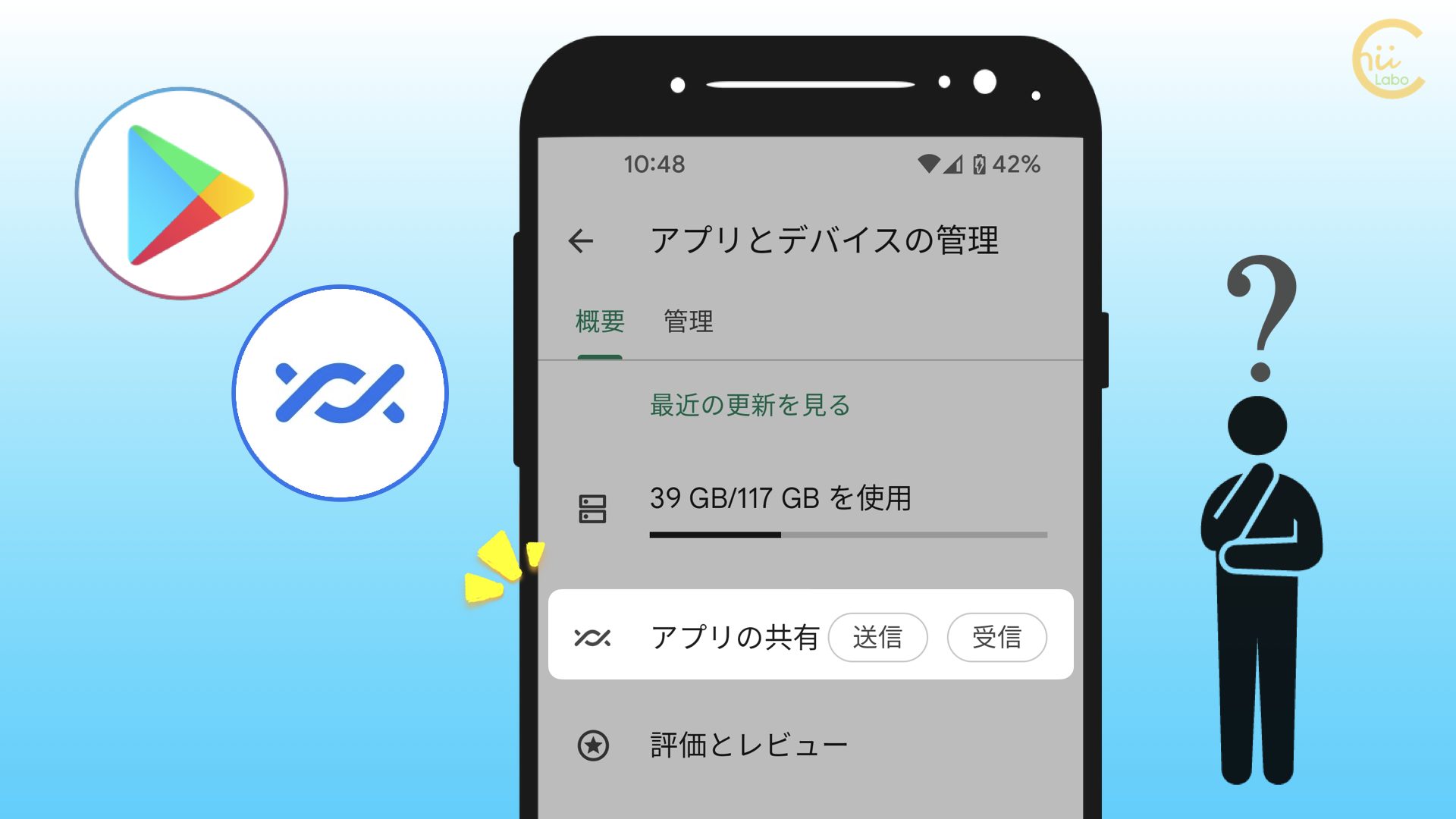 Playストアの アプリの共有 は何なの スマホ教室ちいラボ