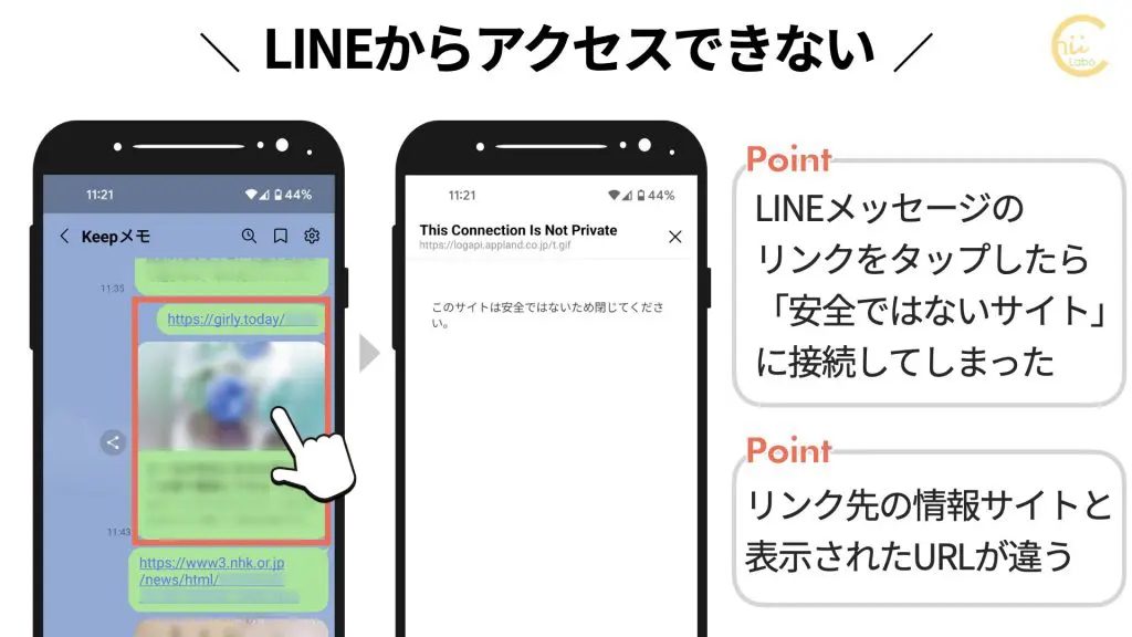 [LINE] This Connection Is Not Private【このサイトは安全ではない？】 &ndash; スマホ教室ちいラボ