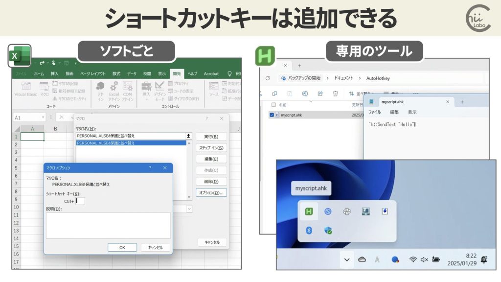 【応用】ショートカットキーは追加できる