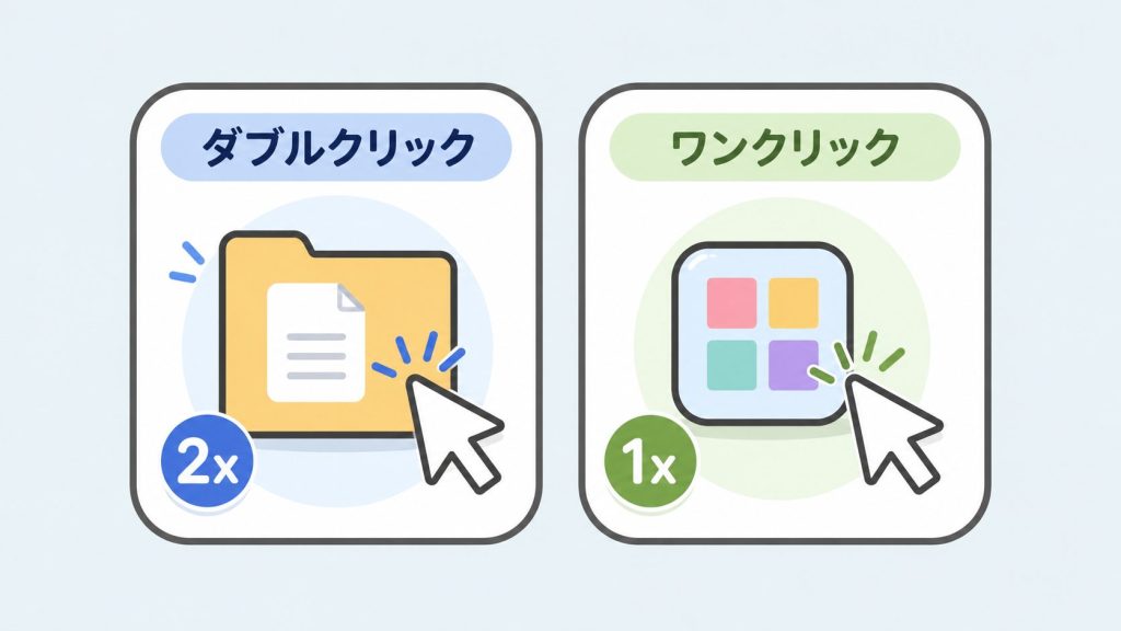 【Windows】ダブルクリックが必要な場面は思ったより少ない（迷ったらワンクリック）